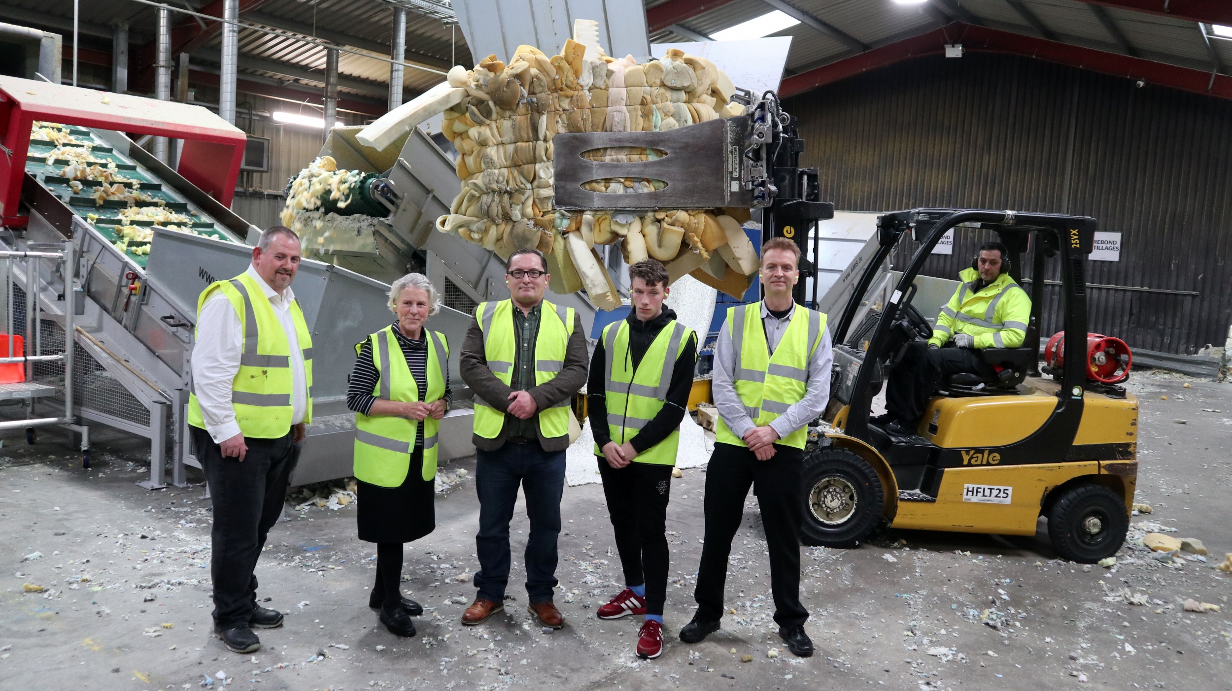 From left, Gary McEwan, Alyson Barnes, Paul Becouran (Active Lancashire Project Officer), new recruit Dylan and Cliff Adamson (Active Lancashire Employment Officer).